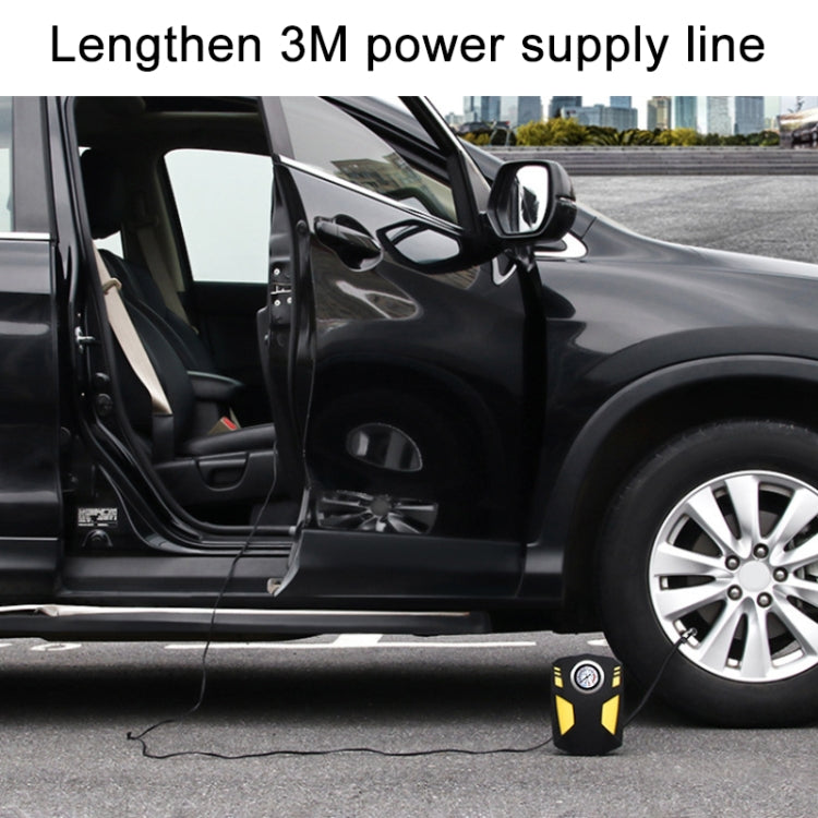 Car 12V Portable Inflatable Cylinder Pedal Pointer Air Pump with Light & Tool Box, Pointer with Tool Box - LYDARZ