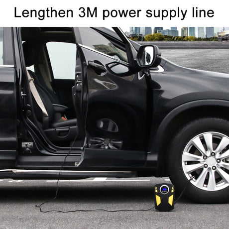 Car 12V Portable Inflatable Cylinder Pedal Digital Display Air Pump with Light & Tool Box - LYDARZ