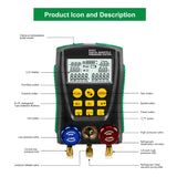 DUOYI DY517A - Instrumento de diagnóstico para aire acondicionado de automóvil, monitor de temperatura y medidor de fluoruro (DY517A)