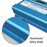 Carmaer 12V to 220V 3000W Intelligent Fan Car Double Digital Display Inverter Household Power Converter, 12V to 220V 3000W