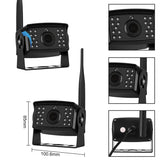 Monitor retrovisor inalámbrico digital de 7 pulgadas para coche, pantalla dividida, cuatro grabaciones, cuatro grabaciones