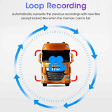 7 inch Car Digital Wireless Rear-view Split-screen Monitor Four Record, Four Record