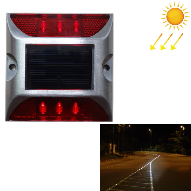 Solar Square Road Stud Light Car Guidance Light Road Deceleration Light, Constantly Bright Version