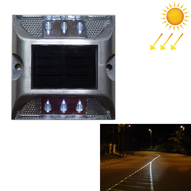 Solar Square Road Stud Light Car Guidance Light Road Deceleration Light, Constantly Bright Version