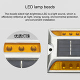 Solar Square Road Stud Light Car Guidance Light Road Deceleration Light, Constantly Bright Version