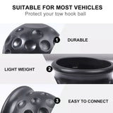 Tapa de cubierta de bola de remolque 2 en 1 para protección de enganche de remolque de automóviles y camiones