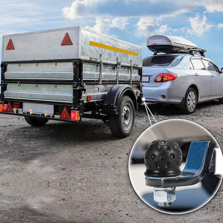 2 in 1 / Set Car Truck Tow Ball Cover Cap Towing Hitch Trailer Towball Protection, 2 in 1 - LYDARZ
