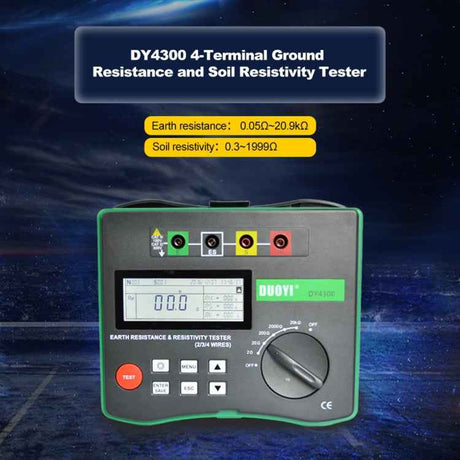DUOYI DY4300 Higher Accuracy Digital Ground Resistance Tester, DY4300