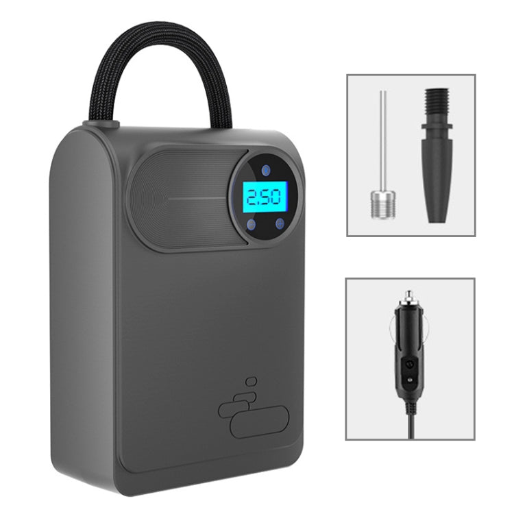 Bomba de aire portátil para neumáticos de coche de 12 V con pantalla digital