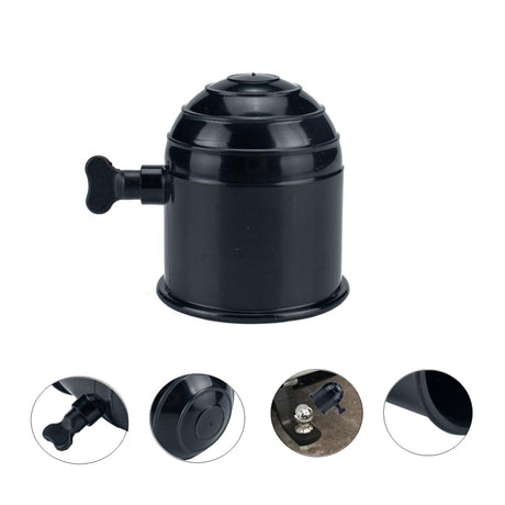 50mm Black Plastic Car Truck Tow Ball Cover Cap Towing Hitch Trailer Towball Protection, Black - LYDARZ