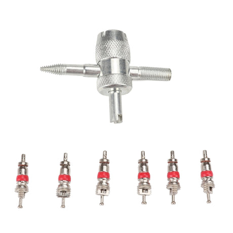 4 in 1 Remover Tool + 6 Car Trunk Motorcycles Tire Valve - LYDARZ