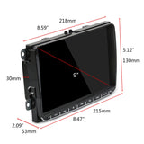 CKVW92 HD 9 pulgadas 2 DIN Android 6.0 Reproductor MP5 para coche Navegación GPS Reproductor multimedia Bluetooth Radio estéreo para Volkswagen, Compatible con FM y Mirror Link, Versión de mapa de Europa, Versión de mapa de Europa