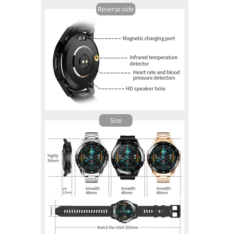 G3 1.3 inch Full-fit Round Screen Smart Watch, Support Sleep Monitor / Heart Rate Monitor / Temperature Monitoring