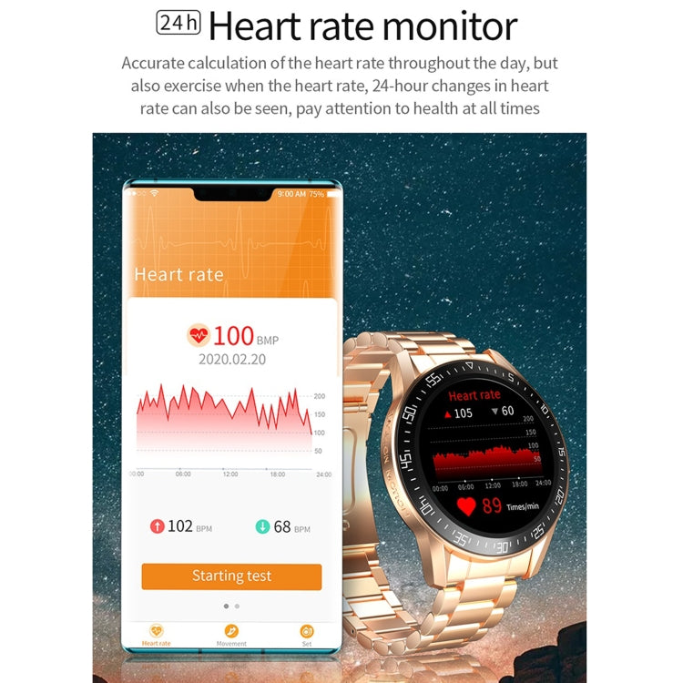 G3 1.3 inch Full-fit Round Screen Smart Watch, Support Sleep Monitor / Heart Rate Monitor / Temperature Monitoring