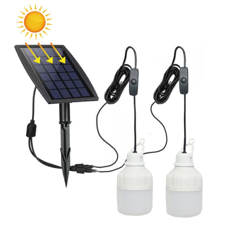 SNF-0092 White Light Solar Lantern Lighting Bulb Outdoor IP44 Waterproof LED One for Two Lighting - LYDARZ