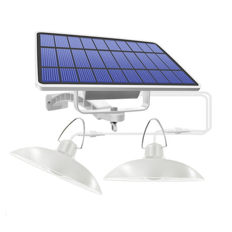 2 in 1 Solar Light Landscape Courtyard Corridor Lighting 32-LED Retro Chandelier, White Light - LYDARZ