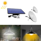 2 in 1 Solar Chandelier Outdoor Lighting - 32-LED Retro Landscape Courtyard Corridor Light, White