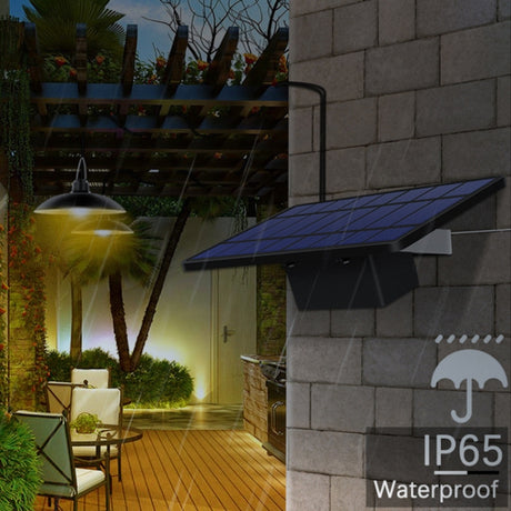 2 in 1 Solar Light Landscape Courtyard Corridor Lighting 32-LED Retro Chandelier, White Light - LYDARZ
