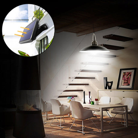 2 in 1 Solar Light Landscape Courtyard Corridor Lighting 32-LED Retro Chandelier, White Light - LYDARZ