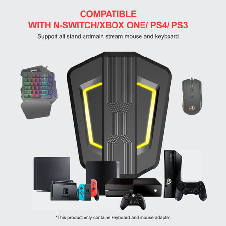 HXSJ P6+V100+A869 Keyboard Mouse Converter + One-handed Keyboard + Gaming Mouse Set - LYDARZ
