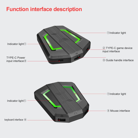 HXSJ P6+V100+H300 Keyboard Mouse Converter + One-handed Keyboard + Gaming Mouse Set - LYDARZ