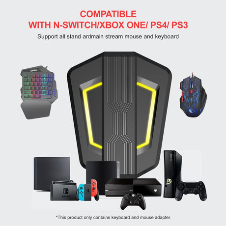 HXSJ P6+V100+H300 Keyboard Mouse Converter + One-handed Keyboard + Gaming Mouse Set - LYDARZ