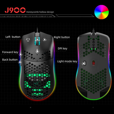 HXSJ P6+V100+J900 Keyboard Mouse Converter + One-handed Keyboard + Gaming Mouse Set - LYDARZ