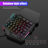 HXSJ Gaming Keyboard and Mouse Set - V100 One-Handed Keyboard, A883 Gaming Mouse, and Converter Combo