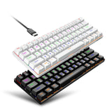 HXSJ L800 Mechanical Keyboard - 61 Keys Bluetooth 5.0, 2.4G Wireless & Type-C Wired Modes