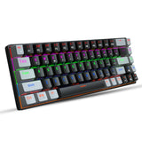HXSJ V800 68 Keys Type-C Wired Cool Backlight Mechanical Keyboard - LYDARZ