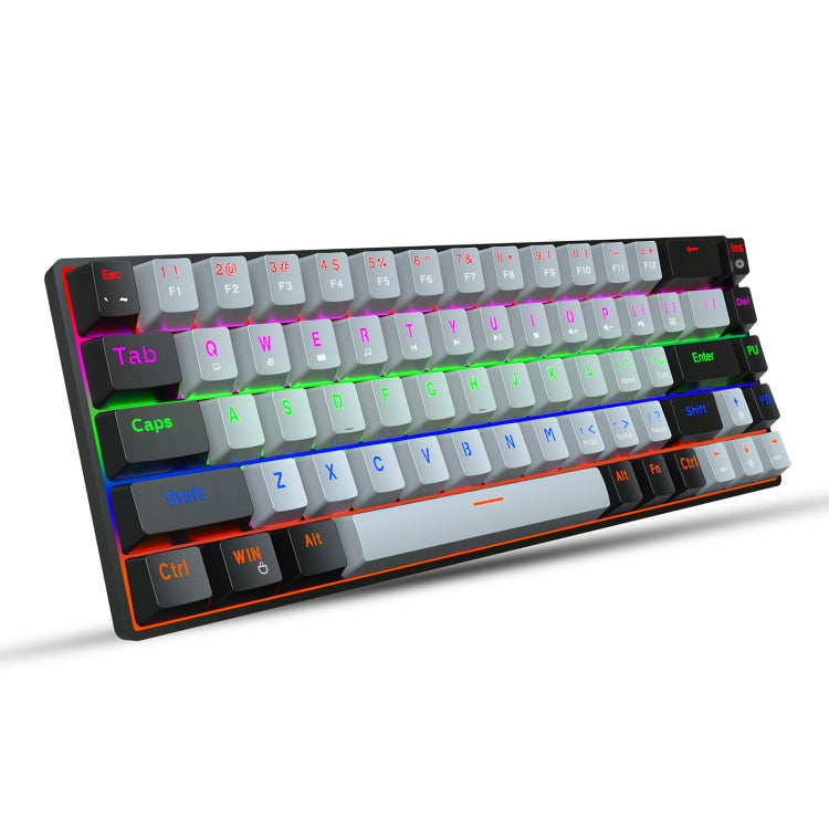 HXSJ V800 68 Keys Type-C Wired Cool Backlight Mechanical Keyboard - LYDARZ