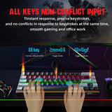 HXSJ V800 68 Keys Type-C Wired Cool Backlight Mechanical Keyboard