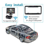 PZ620-W Car 4.3-inch Digital USA Frame Solar Wireless Reversing Image, PZ620-W