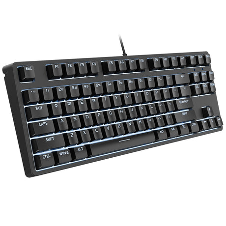 HXSJ L600 87 Keys USB-C / Type-C Wired Red Shaft Mechanical Keyboard with Cool Backlight - LYDARZ