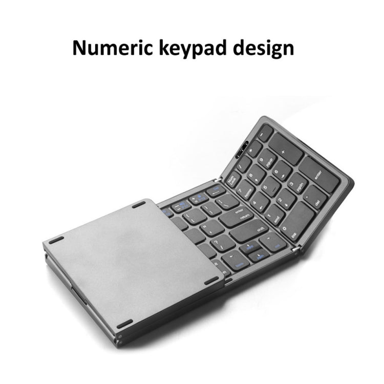 B089 Bluetooth Foldable Keyboard with Numeric, B089(Silver), B089 (Black)