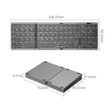 B089T Foldable Bluetooth Keyboard Rechargeable with Touchpad - LYDARZ
