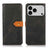 KHAZNEH Dual-color Cowhide Texture Flip Leather Phone Case