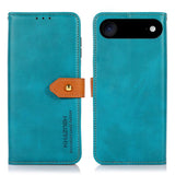 KHAZNEH Dual-color Cowhide Texture Flip Leather Phone Case
