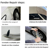 Kit de eliminación de abolladuras sin pintura para coche N8: 10 herramientas en 1 para reparar daños en guardabarros con extractor, elevador, palanca de arco y ganchos.