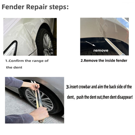 N9 Car Dent Removal Fender Damage Repair Puller Lifter Arc Crowbar Tools - LYDARZ