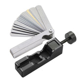 Herramienta universal para medir la distancia entre bujías de coche con calibre de espesores para bujías de 10 mm, 12 mm, 14 mm y 16 mm.