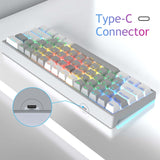 Teclado mecánico AULA F3261 RGB - Tipo C, con cable, 61 teclas intercambiables en caliente e iluminación RGB