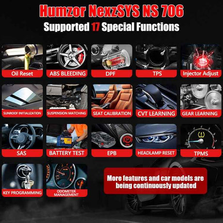 HUMZOR NexzSYS NS 706 Car Full System OBD 2 Scanner Diagnostic Tool, HUMZOR NexzSYS NS 706