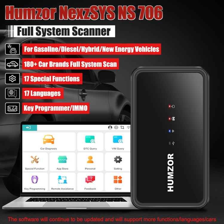 HUMZOR NexzSYS NS 706 Car Full System OBD 2 Scanner Diagnostic Tool, HUMZOR NexzSYS NS 706