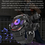 OVISEN T100 1.39 inch TFT Screen 2 in 1 Bluetooth Headset Smart Watch, Support Blood Oxygen Monitoring/Bluetooth Music