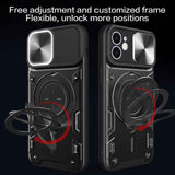 CD Texture Sliding Camshield Magnetic Holder Phone Case