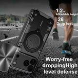 CD Texture Sliding Camshield Magnetic Holder Phone Case