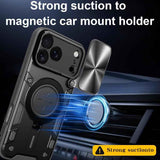 CD Texture Sliding Camshield Magnetic Holder Phone Case