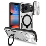 CD Texture Sliding Camshield Magnetic Holder Phone Case