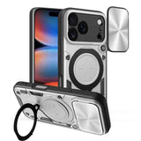 CD Texture Sliding Camshield Magnetic Holder Phone Case